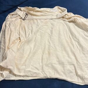 YOHJI UNIQUE COTTON SKIRT WITH POCKETS & BELT DETAIL